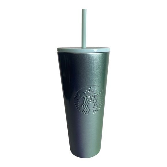 Starbucks Metal Drink Tumbler Ombre Green and Purple, Venti 24 oz. - Picture 1 of 5